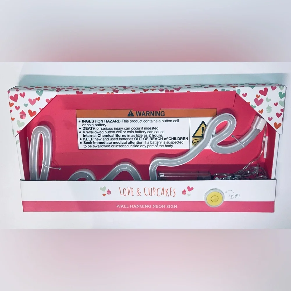 Love & Cupcakes LED Neon Love Sign - NEW!